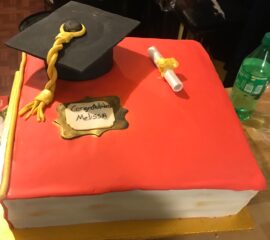 Red graduation Cake